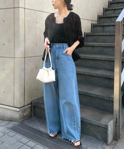 「COLLAGE GALLARDAGALANTE」 ブルゾン FREE サックスブルー レディース_画像2