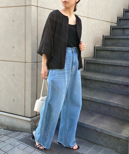 「COLLAGE GALLARDAGALANTE」 ブルゾン FREE サックスブルー レディース_画像6