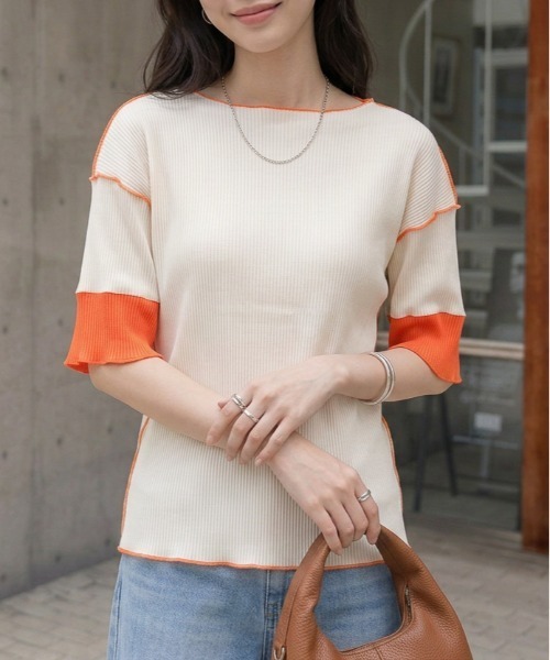 La-gemme（ラジェム） tシャツ 配色切り替えがアクセント！バイカラー