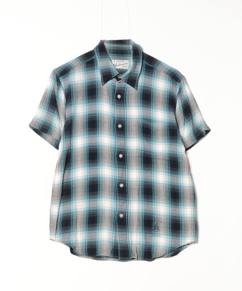 WACKO MARIA ワコマリア　半袖チェックシャツ WACKO MARIA ワコマリア 24SS 24SS-WMS-OC12 OMBRE CHECK OPEN