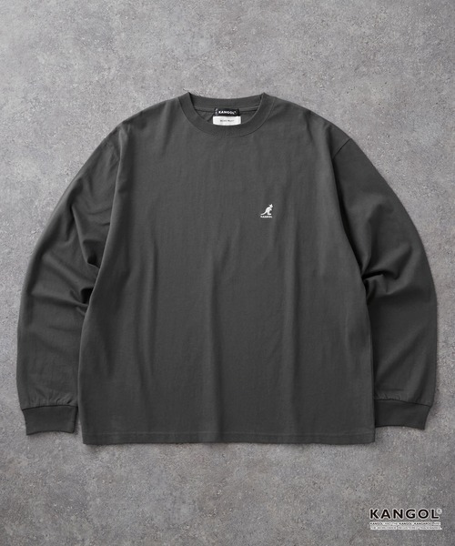「KANGOL」 長袖Tシャツ M チャコール メンズ
