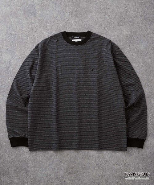 「KANGOL」 長袖Tシャツ M チャコール メンズ