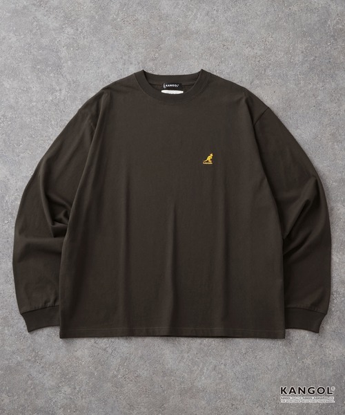 「KANGOL」 長袖Tシャツ M チャコール メンズ