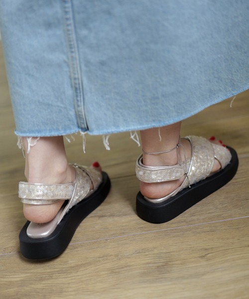 「SESTO」 フラットサンダル M アイボリー レディース_画像6