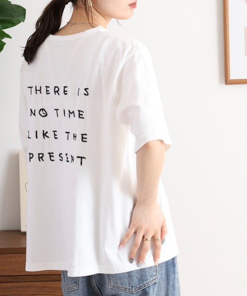 「Emago」 半袖カットソー FREE レッド レディース_画像3