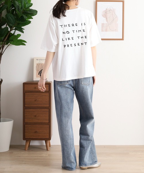 「Emago」 半袖カットソー FREE レッド レディース_画像5