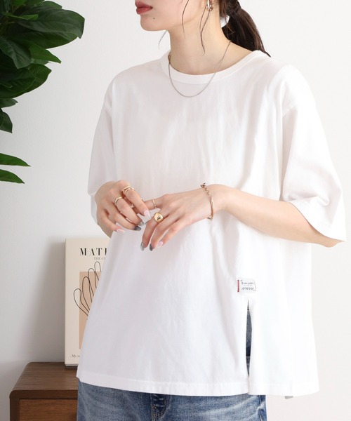 「Emago」 半袖カットソー FREE レッド レディース_画像7