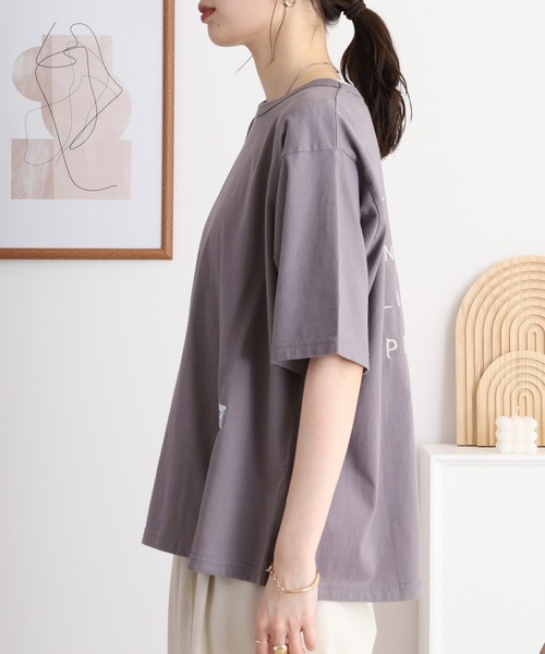 「Emago」 半袖カットソー FREE レッド レディース_画像8