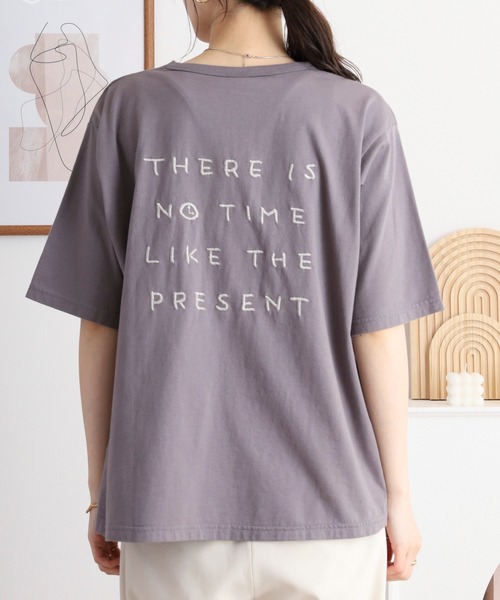 「Emago」 半袖カットソー FREE レッド レディース_画像9