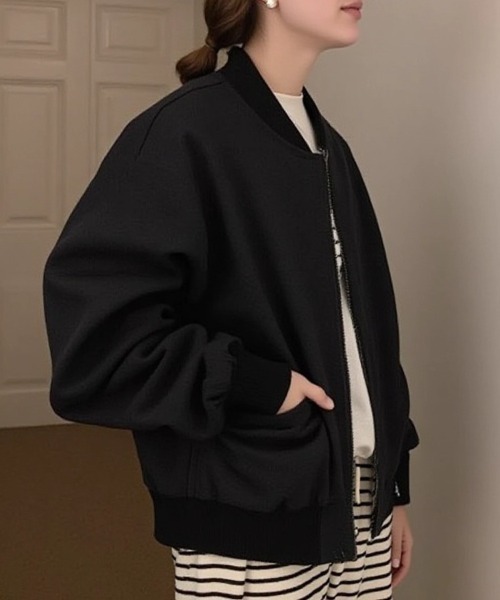 cammie ブルゾン アウター ドロップショルダージップブルゾン