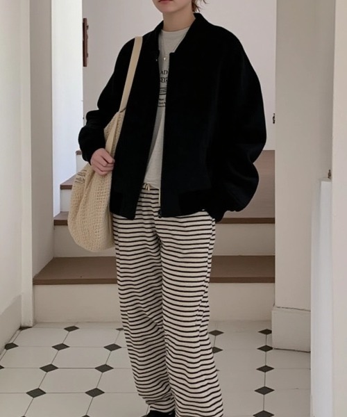 cammie ブルゾン アウター ドロップショルダージップブルゾン