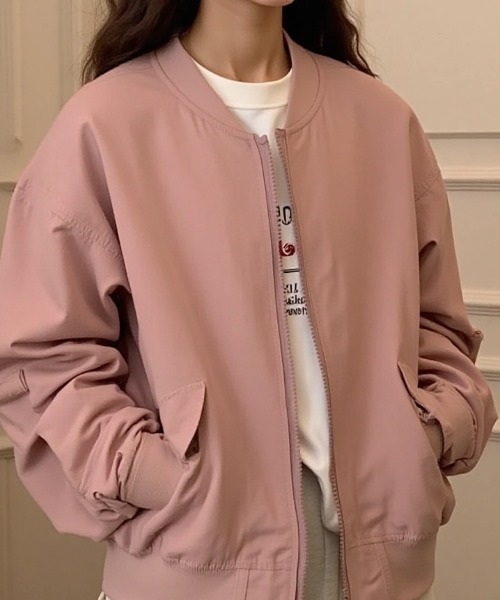cammie ブルゾン アウター ドロップショルダージップブルゾン