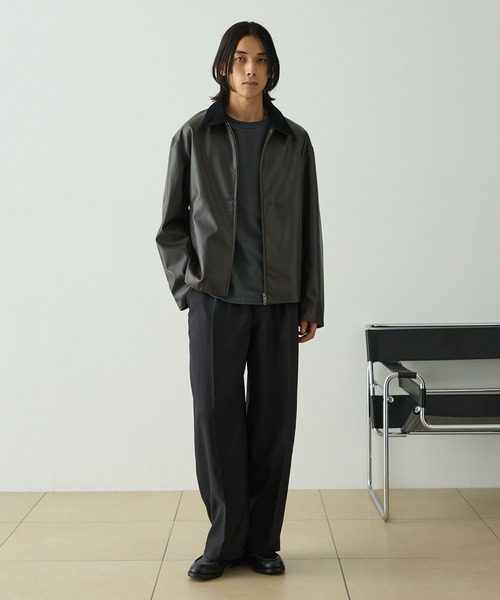 EMMA CLOTHES（エマクローズ） スラックス マイクロツイル 1タック