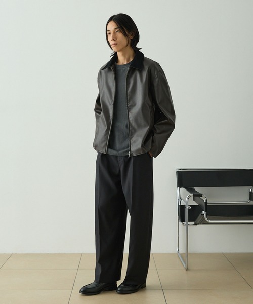 EMMA CLOTHES（エマクローズ） スラックス マイクロツイル 1タック