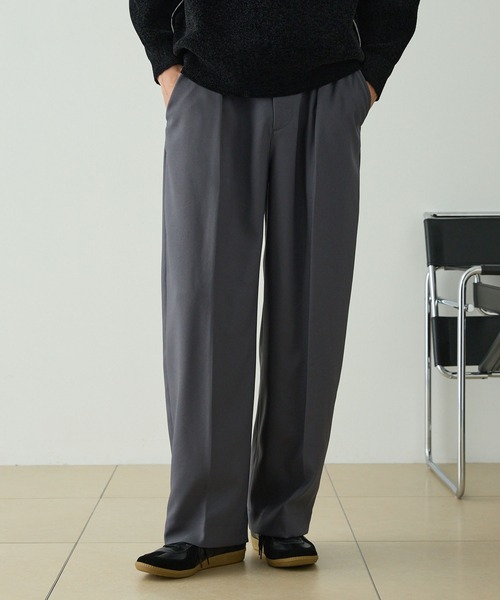 EMMA CLOTHES（エマクローズ） スラックス マイクロツイル 1タック