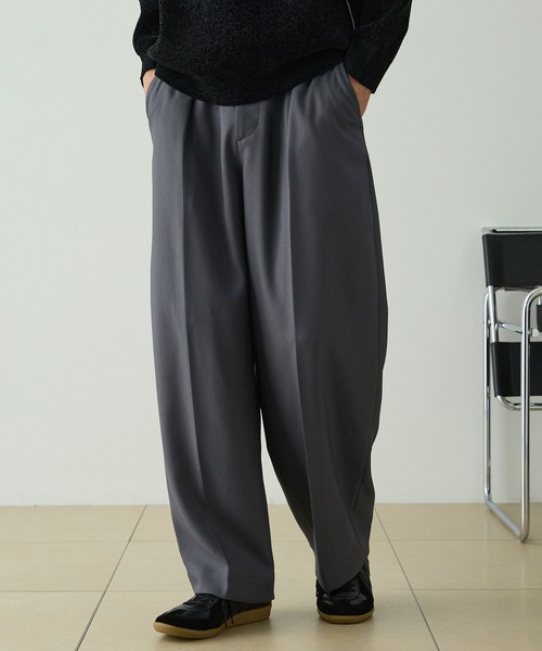 EMMA CLOTHES（エマクローズ） スラックス マイクロツイル 1タック