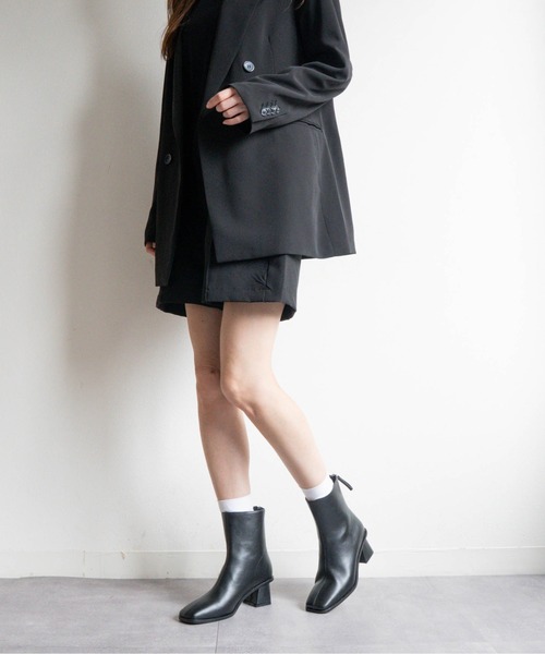 ブーツ スクエアトゥヒールブーツ レディース : ZOZOTOWN Yahoo!店