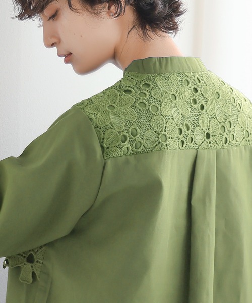 itto ブラウス シャツ レイヤードフラワーレースブラウス