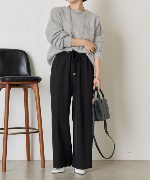 Jena espace merveilleux✨ トロミイージーパンツ✨ブラック トロミイージーパンツ | Jena espace merveilleux(ジェナ