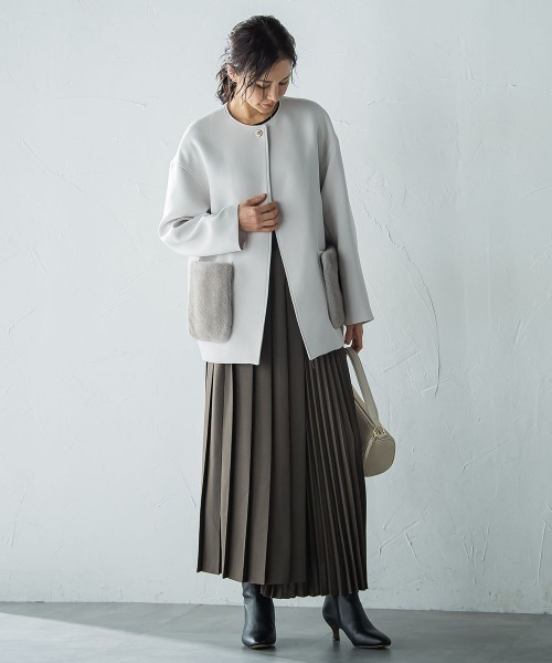美品✨Theory セオリー アシンメトリー プリーツ ロングスカート Theory luxe - theory luxe 19SS アシンメトリープリーツスカート