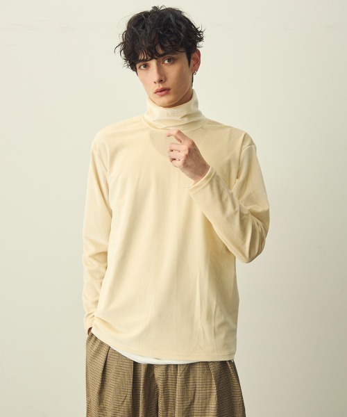 Shoowtime（ショウタイム） tシャツ Velour Turtleneck Top / ベロア