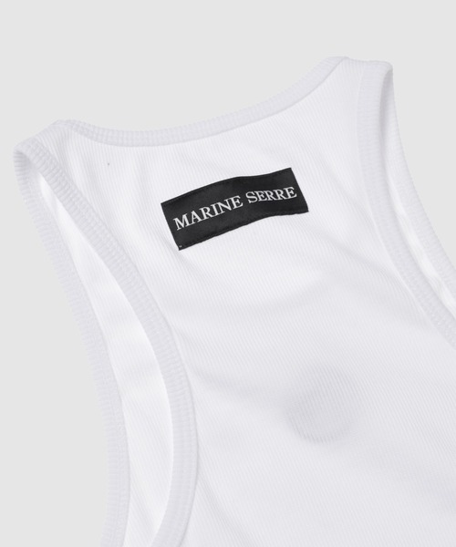 Marine Serre タンクトップ ホワイト S 完売品 ホワイト（白）系 MARINE SERRE(マリーンセル) タンクトップ(メンズ
