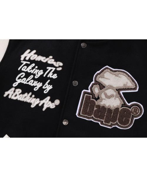 A BATHING APE パイレーツ スタジャン ブラック A BATHING APE（アベイシングエイプ） スタジャン BATHING APE VARSITY
