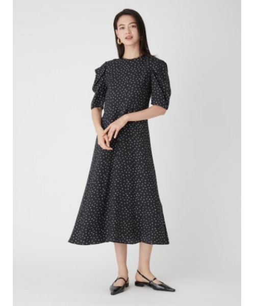 「Mila Owen」 半袖ワンピース 1 ブラック レディース_画像2