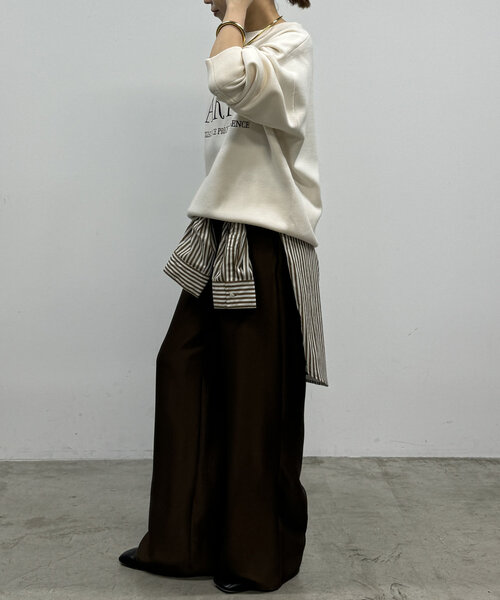 「LOUNGEDRESS」 長袖ニット FREE ネイビー レディース_画像4