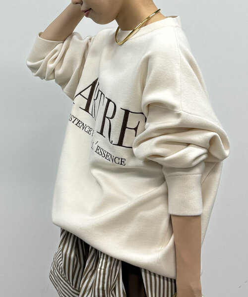 「LOUNGEDRESS」 長袖ニット FREE ネイビー レディース_画像9