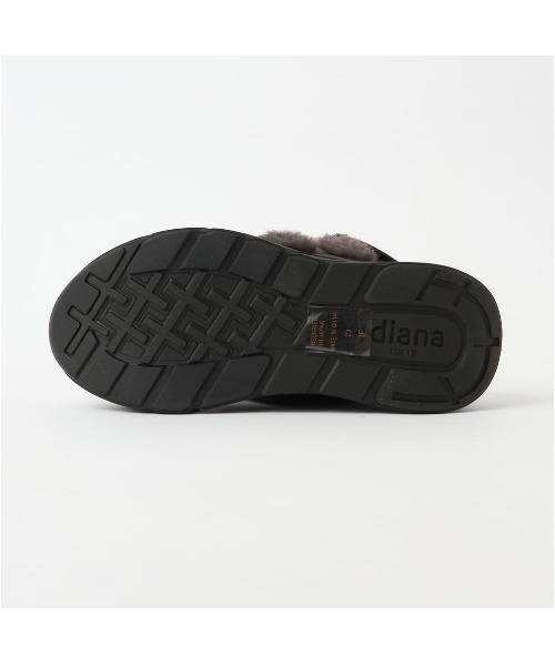 「+diana」 フラットサンダル 22.5cm ブラック レディース_画像9
