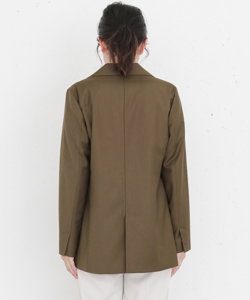 「KBF+」 テーラードジャケット ONE カーキ レディース_画像5
