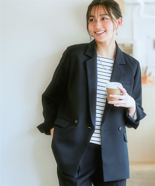 7days Life Styling セットアップ 「レディーススーツ」ウール調素材