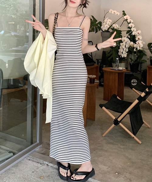 「DAY CLOSET」 キャミソールワンピース M ホワイト レディース_画像4
