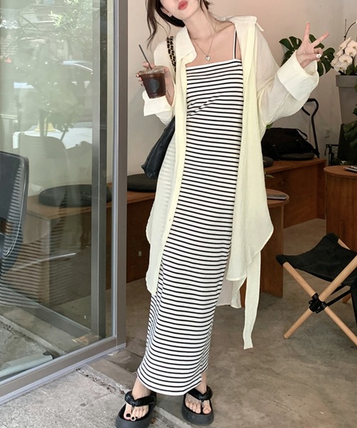 「DAY CLOSET」 キャミソールワンピース M ホワイト レディース_画像5