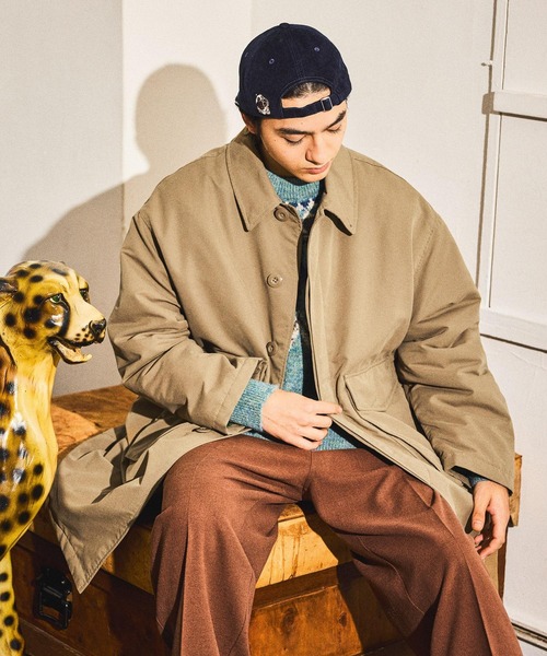 niko and…（ニコアンド） ステンカラーコート コート 中綿パッチステン