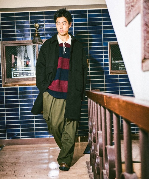 niko and…（ニコアンド） ステンカラーコート コート 中綿パッチステン