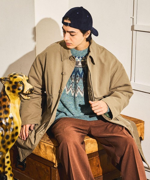 niko and…（ニコアンド） ステンカラーコート コート 中綿パッチステン