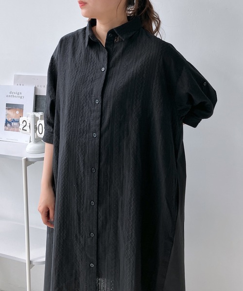 「AS KNOW AS plus」 シャツワンピース FREE ブルー系その他6 レディース_画像5