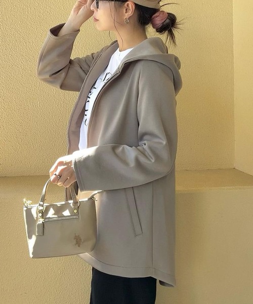 「libelle more」 「MARBLE WAITZ」ジップアップパーカー L ブラック レディース_画像8