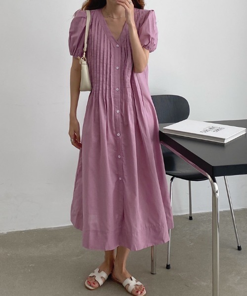 「a lot of love」 半袖ワンピース FREE ピンク レディース_画像6