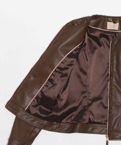 Rose Tiara（ローズティアラ） レザージャケット 42 ピンク レディース