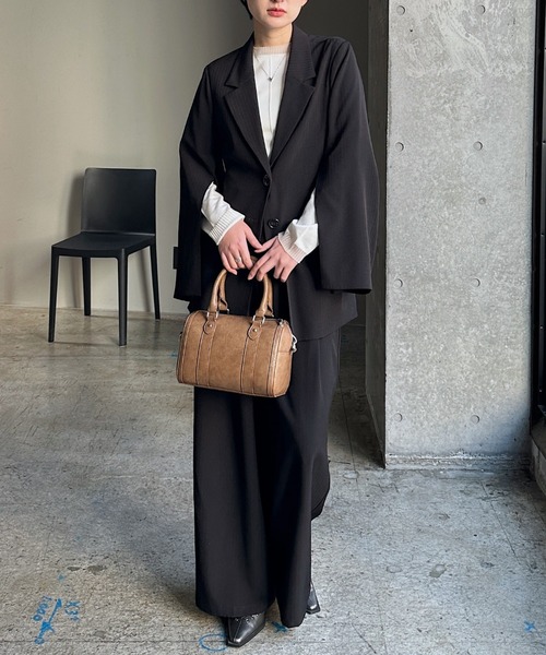 PAGEBOY イージーケア2WAYショルダージャケット　M ブラック セール】【セットアップ対応】イージーケア2WAYショルダージャケット