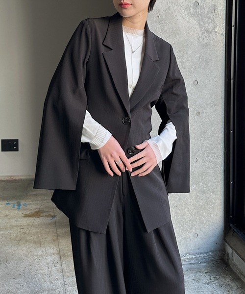 PAGEBOY イージーケア2WAYショルダージャケット　M ブラック セール】【セットアップ対応】イージーケア2WAYショルダージャケット