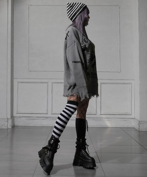 「Diable baiser」 長袖ニット LARGE ブラック レディース_画像5