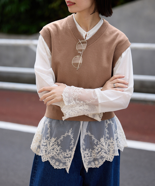 SLOBE IENA（スローブイエナ） ベスト ジレ ショートベスト レディース