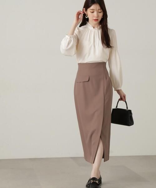 「PROPORTION BODY DRESSING」 タイトスカート SMALL ベージュ レディース_画像4