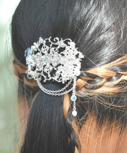 axes femme（アクシーズ ファム） ヘアクリップ 雪薔薇モチーフヘア