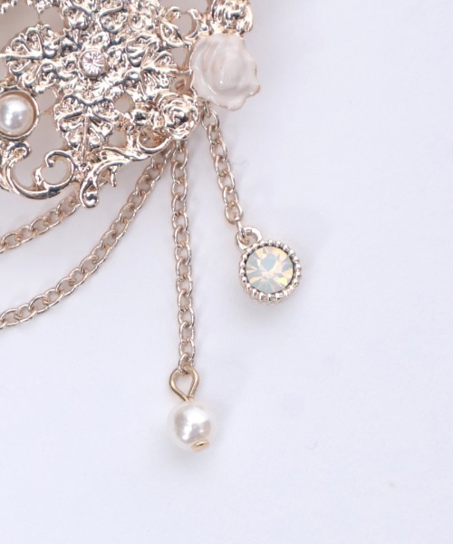 axes femme（アクシーズ ファム） ヘアクリップ 雪薔薇モチーフヘア
