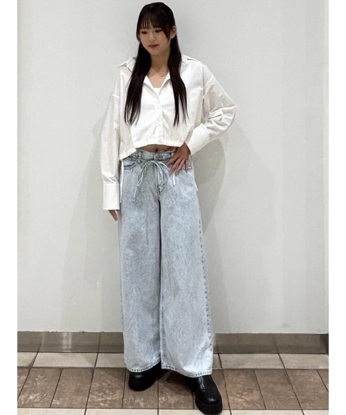 GAP（ギャップ） ワイドパンツ ジーンズ デニム デニムパンツ ミッド